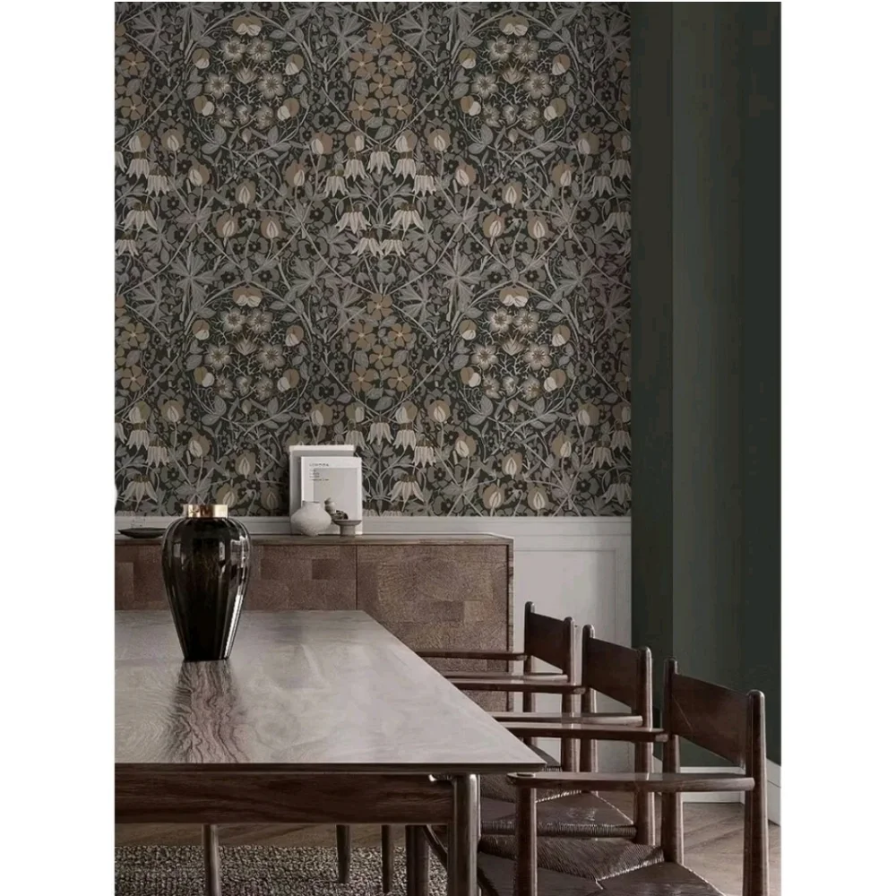NextWall Tulip Garden Peel and Stick Wallpaper: Vintage Floral, Repositionable,